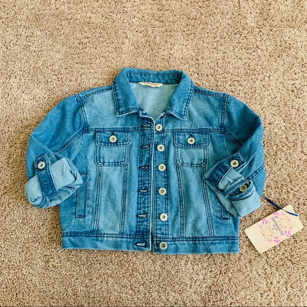 Cropped jean jacket